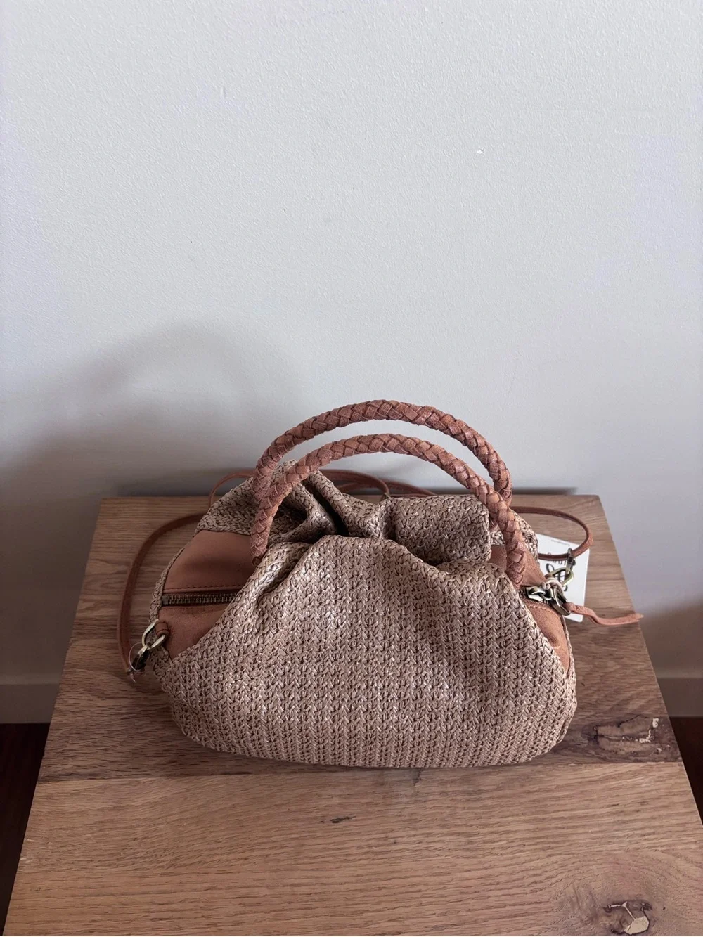 NWT HOBO Darling Small Satchel Crossbody Bag Purse - Meadow Woven Straw - Picture 11 of 14